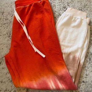 NWT Blood Orange/Cream Lounge Bottoms XL